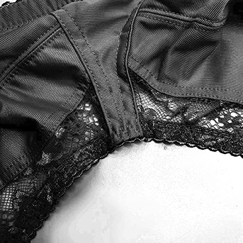 Sutiãs confortáveis ​​para mulheres sem tamanho sexy de tamanho Sexy Lace Lace Underwire Underwear