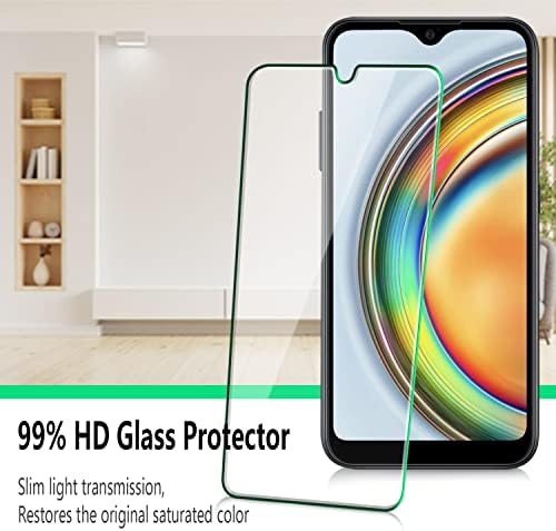 Slanku [3 pacote projetado para o Samsung Galaxy A01, M01 Protetor de tela de vidro temperado, filme de protetor de tela HD, bolhas sem bolhas, anti -scratch, fácil instalação, amigável