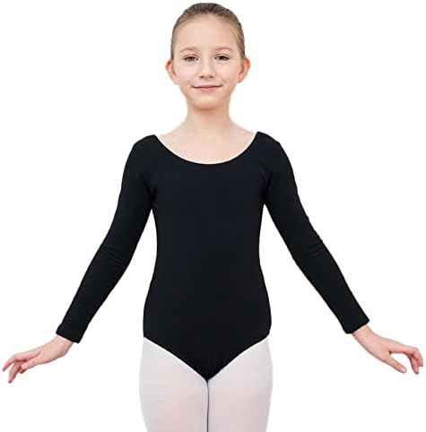 Equipe Vivifayee Basic Criandler Girls Leotard para Ginástica Roupfits de dança de Balé Crianças Manga Longa