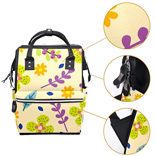 Bolsas de fraldas de fraldas de flores Modinha mochila Mochila de grande capacidade Bolsa de enfermagem de bolsa de travamento