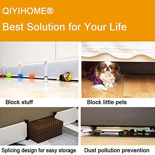 Qiyihome Blocker, pára -choques de gap para debaixo da cama, pare os brinquedos para animais de estimação que estão sob a cama ou