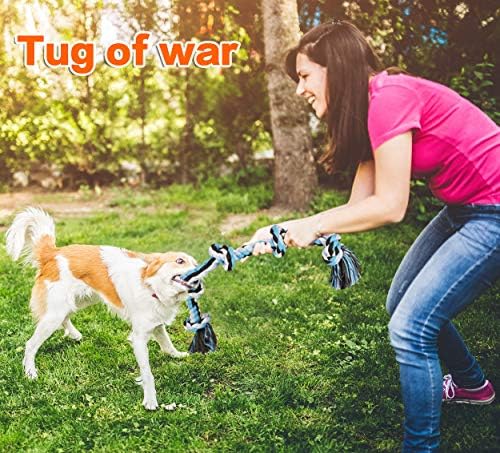Brinquedos de corda de cachorro bmag para mastigadores agressivos, brinquedos para cães pesados ​​para cães grandes médios,