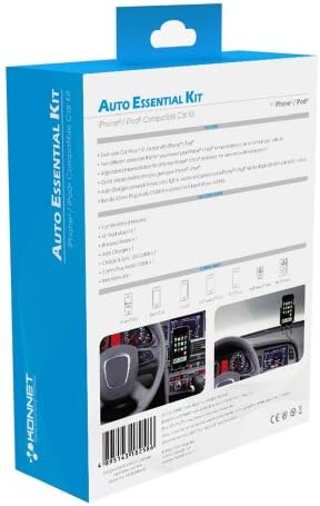 KONNET AUTO ESSENCIAL KIT - Pacote Six -In -One para iPhone 4S, 4, 3GS, 3G, iPhone e iPod touch, Nano, Classic - 6 Pack - Pacote de