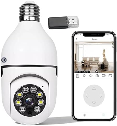 Câmera de lâmpada de 1080p E27, câmeras para segurança doméstica, câmeras de segurança em casa 360 °, câmera de câmeras de câmeras