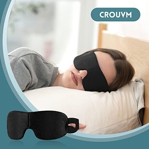 Pacote de crouvm de 30 máscara de olho de sono descartável para homens, mulheres, capa de sombra de máscara ocular