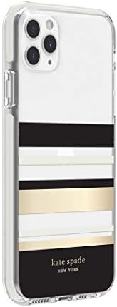 Kate Spade New York Park Stripe Case para iPhone 11 Pro Max - Hardshell defensivo com choque creme