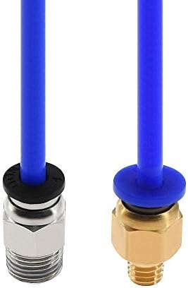 Sutk 3pcs 1 metros azul ptfe tubo+3 pc4-m6 conector pneumático+3 pc4-m10 conectores para impressora 3D 1,75mm filamento