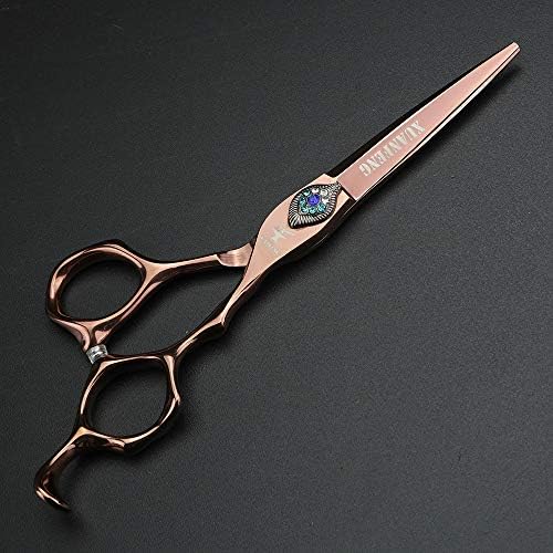 Tesoura de cabeleireiro profissional de 6 polegadas de ouro rosa de penhor de tesoura de barbeira cortando corte de kit de ritmo