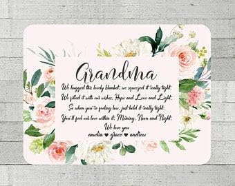 Cobertor personalizado da avó, cobertor de nome, presente para avó de crianças, Nana Gift ,, Great Blanket para vovó