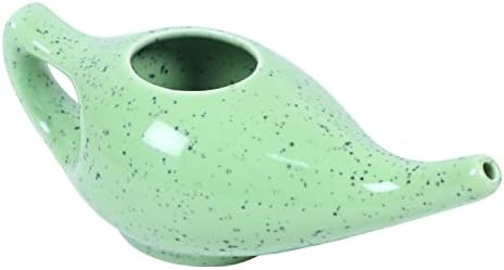WholelifeObjects à prova de vazamento porcelana durável Pote de cerâmica possui 300 ml de aderência confortável de água | Microondas e lavador de louça Eco -amigável tratamento natural para seio e congestionamento