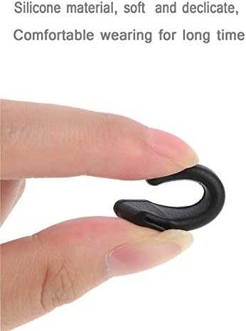 Mudder 30 pares Anti-Slip Suport Silicone Ear Grip Hook para óculos, branco e preto