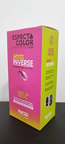 Byspro Color Inverse Espectacolor Hair Cor Care 2 Passos Garrafas | Bys Pro Extrator de Tinte 2 Pasos
