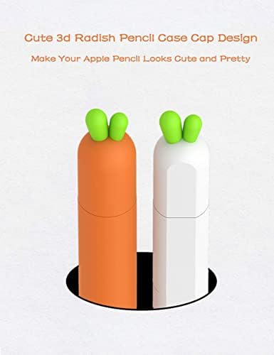 2 pacote fofo de rabanete e capa de cenoura para maçã lápis de 2ª geração Silicone Grip Helves para ipad lápis STYLUS ACESSÓRIOS