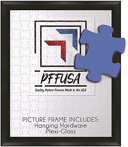 Saída de fábrica de quadros de imagem | 18 x24 estrutura de quebra -cabeça | Quadro de imagem | Quadro de pôster | Quadro MDF preto de 1,25 polegada | Vidro plexi e hardware suspenso incluído | Muitos populares