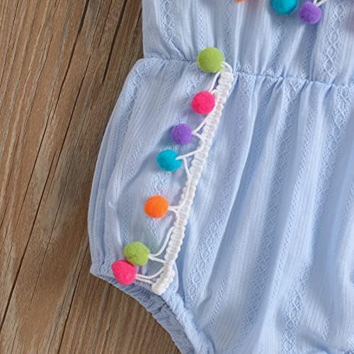 Xiaodriceee recém -nascido bebê macacão roupa infantil pom pom pom pom tassel bodysuit macacão