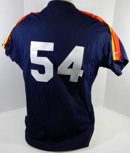 1986-93 Houston Astros #54 Jogo emitido na Marinha Jersey Batting Practice NP Rem 46 88 - Jogo usou camisas MLB