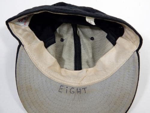 1985-90 Chicago White Sox Daryl Boston 8 Jogo usou Black Hat 6.875 DP22614 - Jogo usado MLB Hats