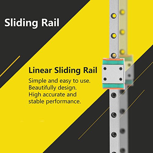 Miniature Linear Guide Rail Slider 1pc, aço de alta precisão em miniatura linear deslizante guia -guia bloco