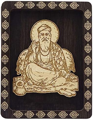 IndianBeautifullart decorativo de dupla fita guru nanak dev painel de carros de madeira de madeira