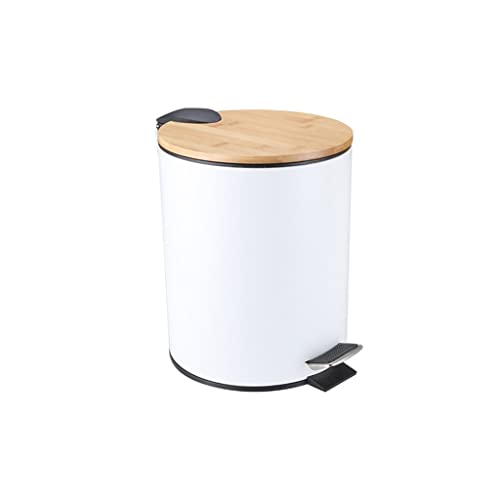 Lysldh 3/5l de lixo de giro de madeira pode lixo de lixo lixo lixo Organizador do recipiente para o escritório da cozinha do banheiro