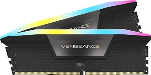Corsair Vengeance RGB DDR5 32GB 5600MHz C36 Intel Memória de mesa otimizada de desktop preto