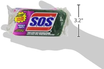 S.O.S Esponja de lavador, esponja de limpeza de Clorox, limpeza de cuidados de saúde e limpeza industrial, 3 contagem - 91029