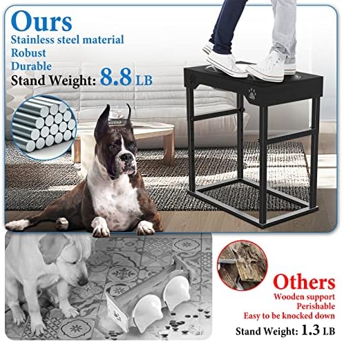 Tigela de cachorro elevada de tatota para cães grandes, com 8 alturas ajustáveis ​​tigela de cachorro levantada para cães
