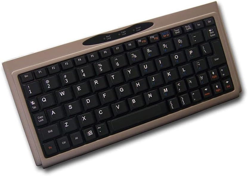 4Keyboard Inglês US Netbook Teclações de teclado em fundo preto