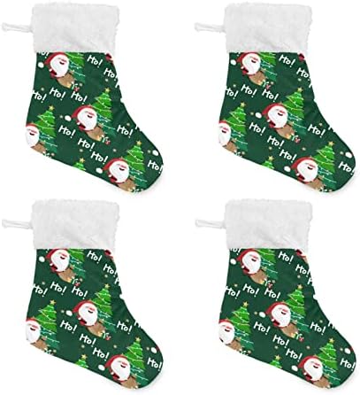 Jstel Xmas Santa Santa Christmas Hanging Meocks 6 pacote Pequeno feriado de natal pendurar meias para decorações de festa