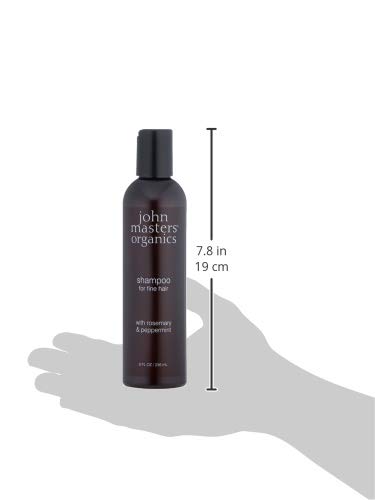 Shampoo para cabelos finos com alecrim e hortelã -pimenta 8 oz