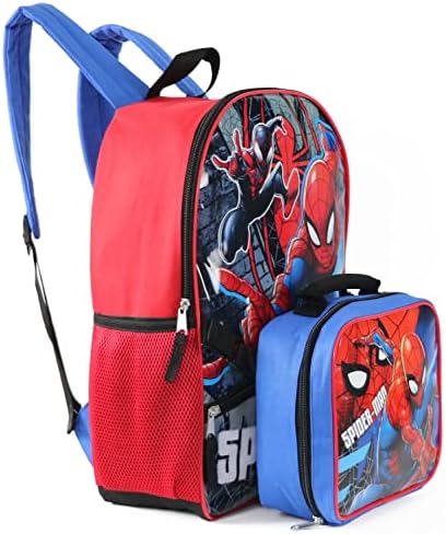 Marvel Spiderman Backpack com lancheira destacável Um tamanho
