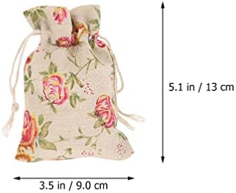 Lifeskome 12 bolsas de cordão de pacote Bolsas de bolsa de flores de turlap bolsas de jóias de jóias para casamentos Cherry+