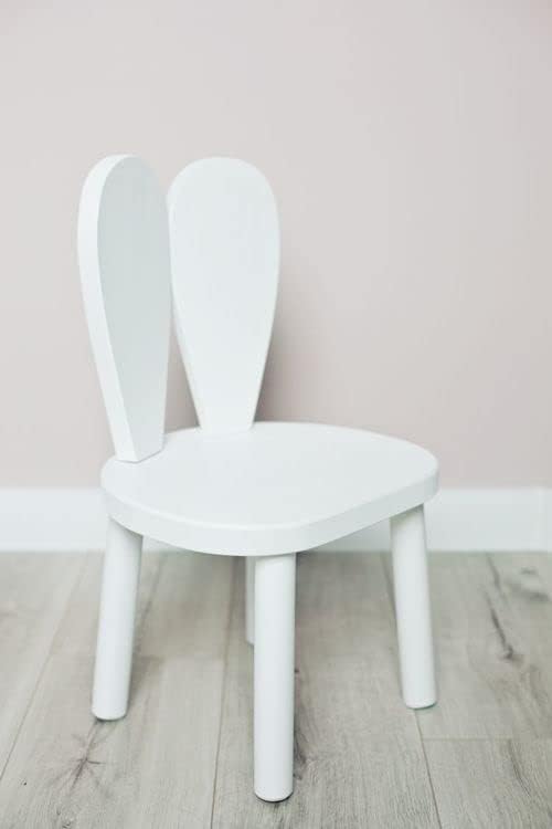 Cadeira de coelho branca, mesa de madeira e cadeira de madeira, mesa de madeira, cadeira de madeira para crianças, mesa e cadeira Montessori, mesa de atividade de madeira