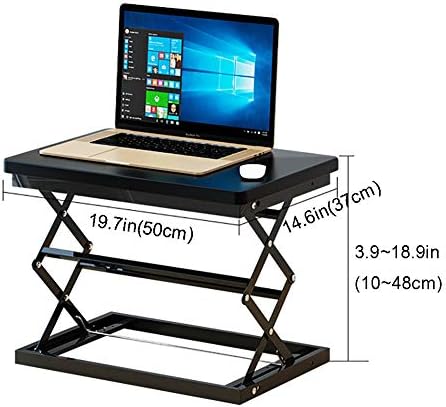 YNAYG Laptop Stand Standing, conversor de mesa de viagem ajustável em altura, estação de trabalho de laptop dobrável para monitorar o riser