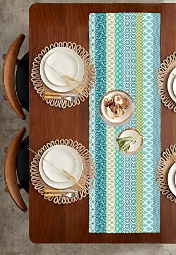 Corrente da mesa boho 48 polegadas de comprimento de mesa de café Runner geométrico ladrão tribal lenço boho decoração de mesa de fazenda para férias/casamento/festa/fazenda/cozinha/decoração