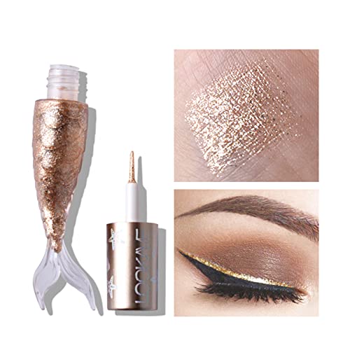 Gelo Love Liquid Glitter Eyeliner, delineador líquido à prova d'água de metal para maquiagem para os olhos das mulheres, faça os olhos