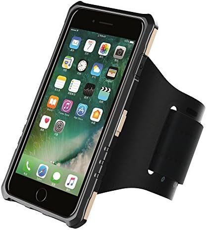 iPhone 7Plus Grey braçadeira e capa de armadura- esporte multifuncional em corrida de braçadeira + estojo de proteção premium com kickstand