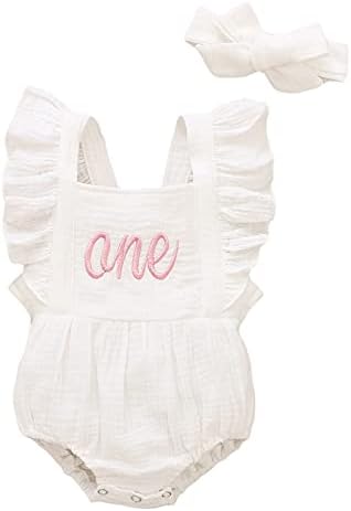 ASLAYLME 1ª roupa de menina de menina bebê meninas de um ano de idade de um ano