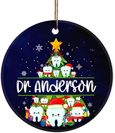 Ornamento de Natal Dental Personalizado, Ornamento de Natal do Dentista, Presentes de Ornamento de Natal Dental Yly0 1