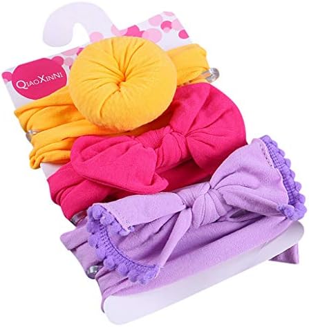 Bandes da cabeça do nó macio de um nó macio Definir bandeira floral Floral Band Baby 3pcs Bowknot Elastic Girls Kids Hair