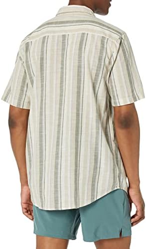 Camisa de manga curta de cor corante para homens de columbia