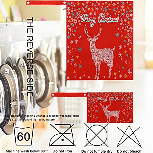 VISESUNNY Feliz Natal Rena e colorido Snowflake 2pcs bolsa molhada com bolsos com zíper para fraldas salateadas reutilizáveis