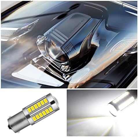 Cueclue pack-4 1156 LED de lâmpadas de giro LED, 5730-333SMD Luz reversa de carros de alumínio de 12V, 6500k 800lm Bulbos de sinal