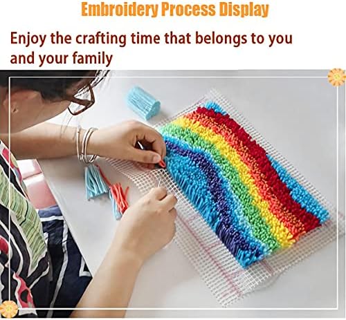 Kits de tapete de gancho de tamanho grande para adultos e crianças 43,3 x 29,5 polegadas de crochê de bordado diy bordado kit de