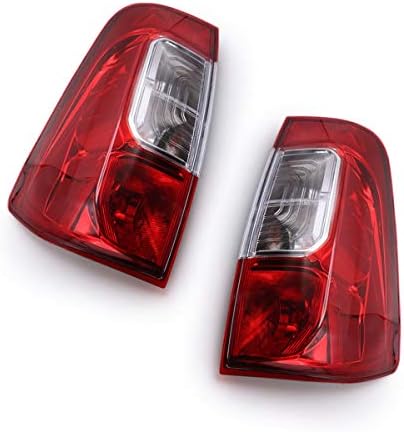 Par de lâmpada traseira traseira do par de não -estáps + cromo de bulbo, vermelho para Nissan NP300 D23 2015 2019 Chrome, vermelho