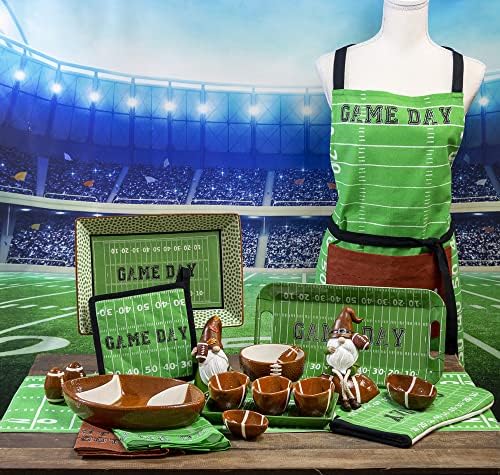 Boston International Football temporada Super Bowl Party Ceramic Salt & Pepper Shakers, conjunto de 2, febre do futebol