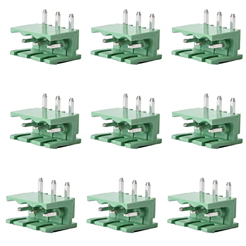 Bettomshin 25pcs 300V 15A 5,08mm Pitch 3p ângulo de ângulo de ângulo de ângulo inserto de parafuso de parafuso PCB conector de bloco