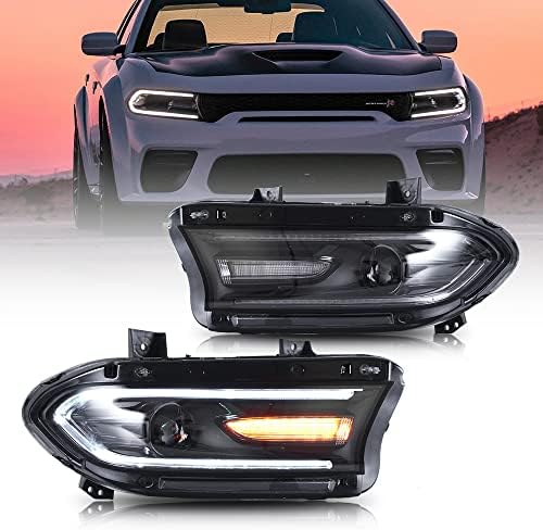 T-ABC Farol para Dodge Charger Acessórios 2015-2020 Montagem da lâmpada dianteira