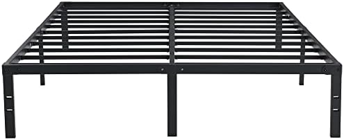 AGXI 14 polegadas King Size Bed Frames Metal Platform, sem primavera de caixa Requer suporte de ripas de aço, 3,500 libras de serviço