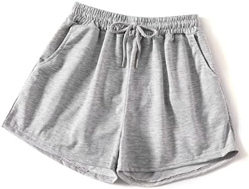 Shorts femininos para o verão casual lounge confortável shorts de praia solta shorts de cintura alta de cintura
